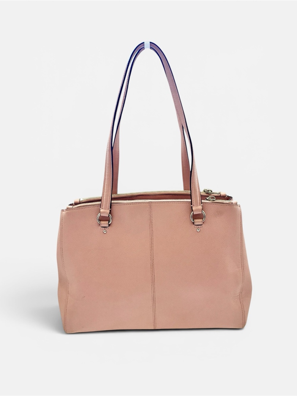 Coach Pink Leather Shoulder Tote with Gold Hardware - Picture 2 of 8